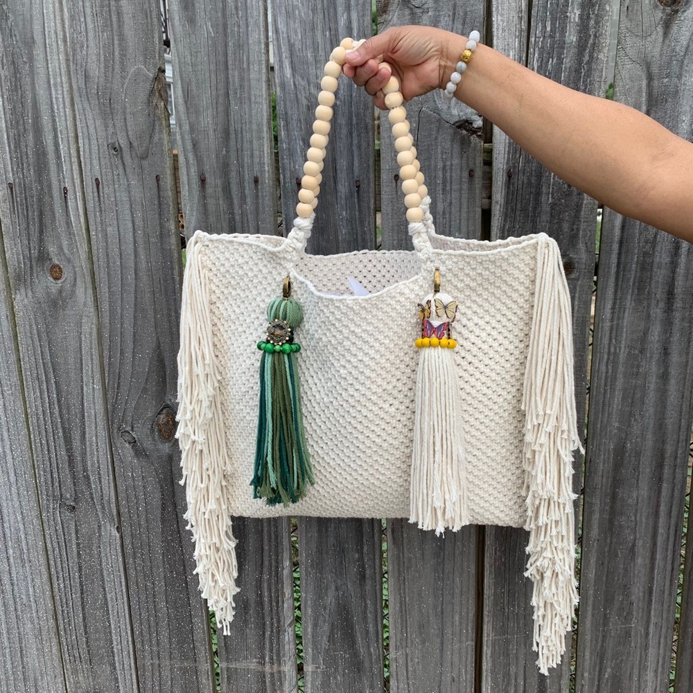 ▫️Handmade Macrame Fringes Bag▫️ - Picture 8 of 12